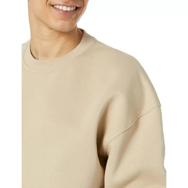 Amazon Essentials Mens OversizedFit Crewneck Sweatshirt Available in Big amp TallTan