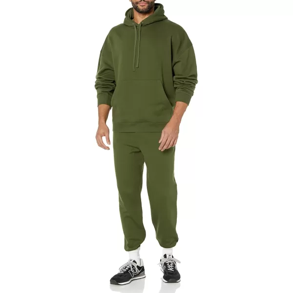 Amazon Essentials Mens OversizedFit Hoodie Available in Big amp TallDark Olive