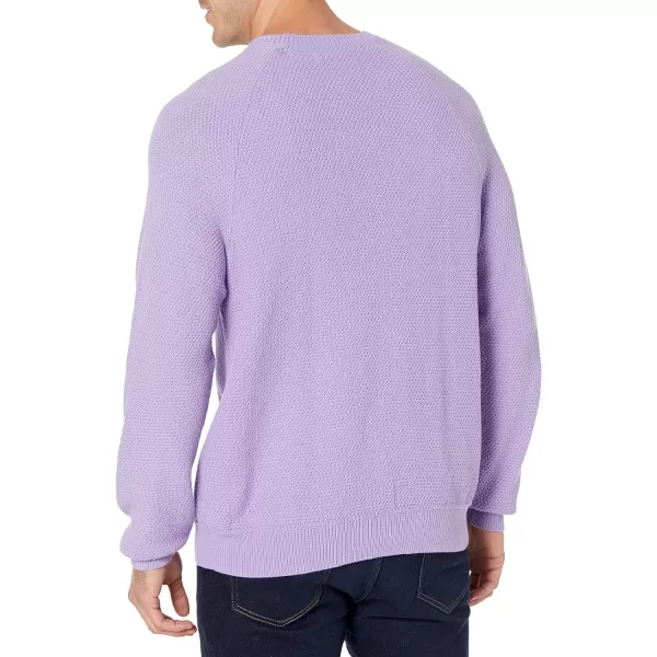 Amazon Essentials Mens OversizedFit Textured Cotton Crewneck SweaterLavender