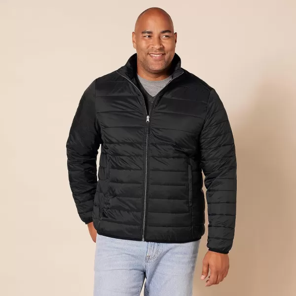 Amazon Essentials Mens Packable Lightweight WaterResistant Puffer Jacket Available in Big amp TallBlack