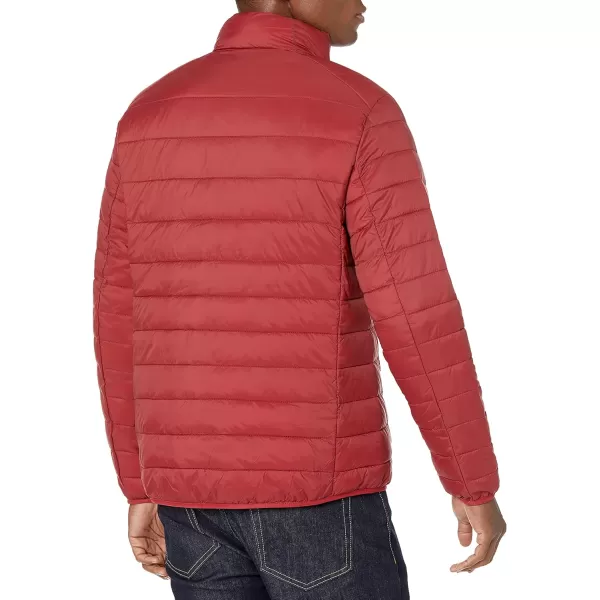 Amazon Essentials Mens Packable Lightweight WaterResistant Puffer Jacket Available in Big amp TallBrick Red