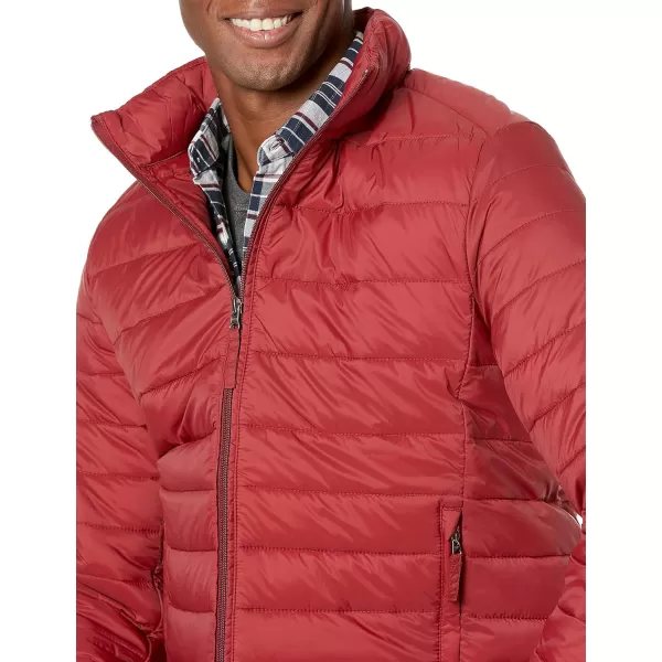 Amazon Essentials Mens Packable Lightweight WaterResistant Puffer Jacket Available in Big amp TallBrick Red