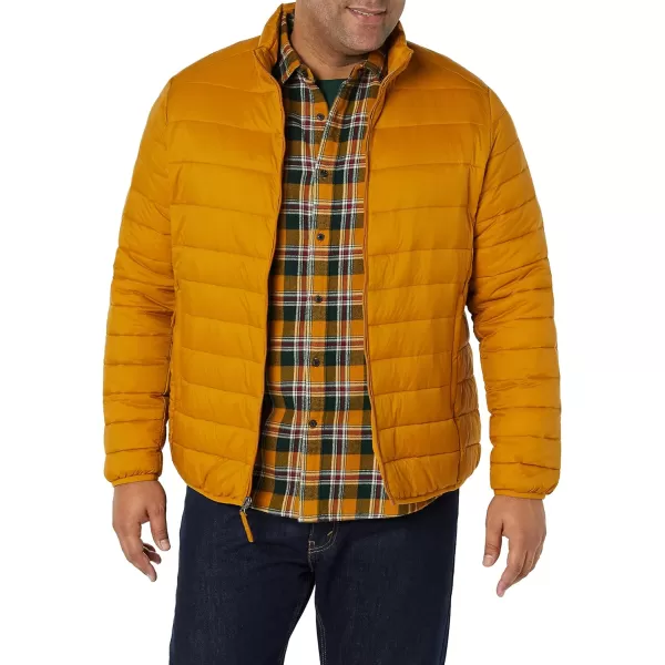 Amazon Essentials Mens Packable Lightweight WaterResistant Puffer Jacket Available in Big amp TallCaramel