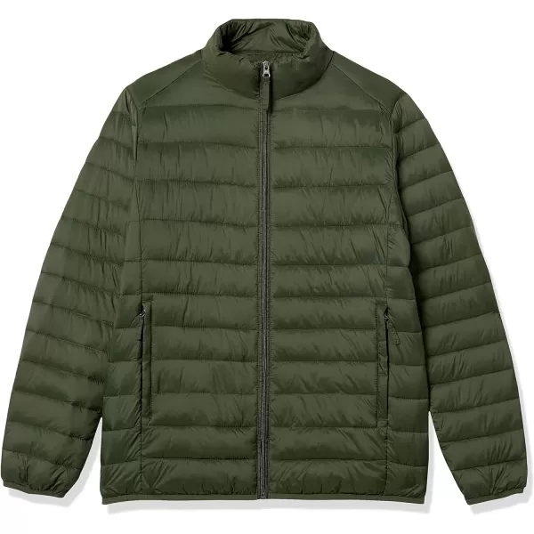 Amazon Essentials Mens Packable Lightweight WaterResistant Puffer Jacket Available in Big amp TallDark Green