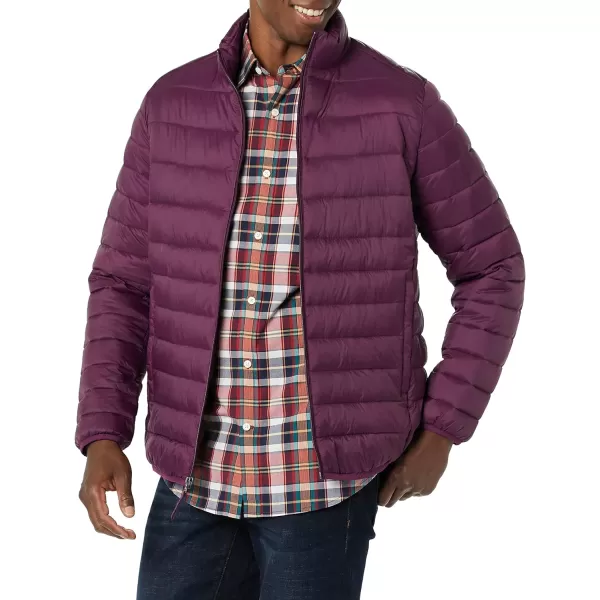 Amazon Essentials Mens Packable Lightweight WaterResistant Puffer Jacket Available in Big amp TallDark Purple