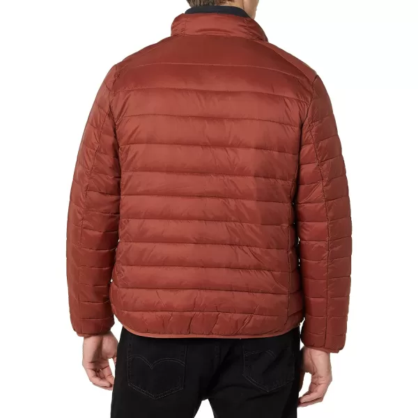 Amazon Essentials Mens Packable Lightweight WaterResistant Puffer Jacket Available in Big amp TallEarth Red