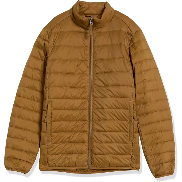 Amazon Essentials Mens Packable Lightweight WaterResistant Puffer Jacket Available in Big amp TallLight Brown