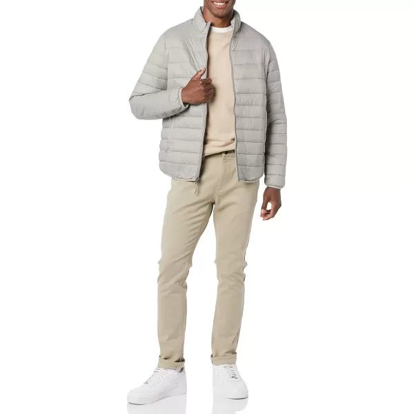 Amazon Essentials Mens Packable Lightweight WaterResistant Puffer Jacket Available in Big amp TallLight Grey