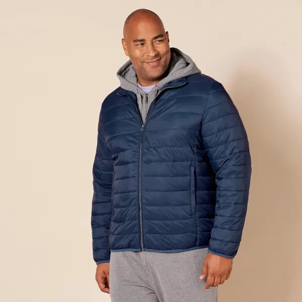 Amazon Essentials Mens Packable Lightweight WaterResistant Puffer Jacket Available in Big amp TallNavy