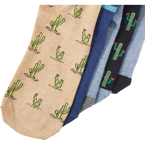 Amazon Essentials Mens Patterned Socks Previously Goodthreads 5 PairsCactus