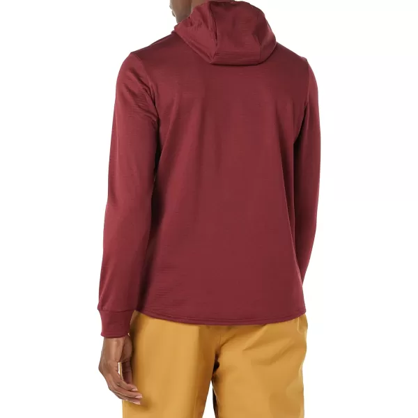 Amazon Essentials Mens Performance Ski Midlayer FullZip HoodieBurgundy