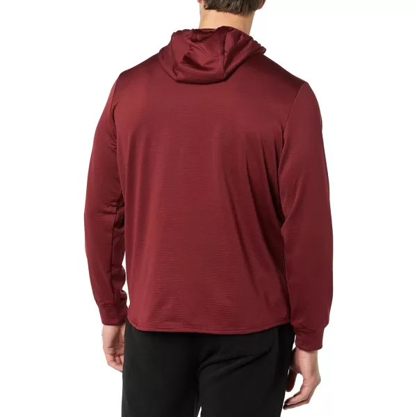 Amazon Essentials Mens Performance Ski Midlayer FullZip HoodieBurgundy