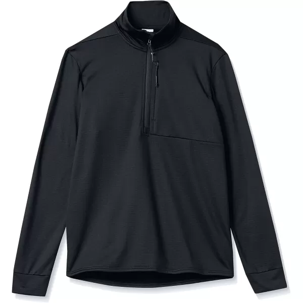 Amazon Essentials Mens Performance Ski Midlayer QuarterZipBlack