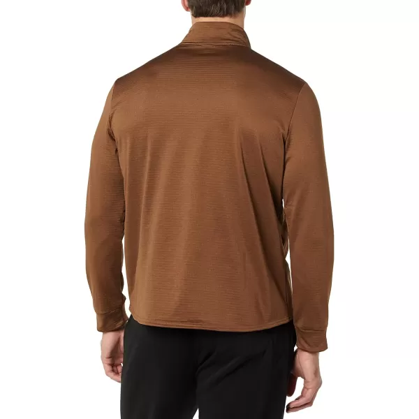 Amazon Essentials Mens Performance Ski Midlayer QuarterZipDark Tan