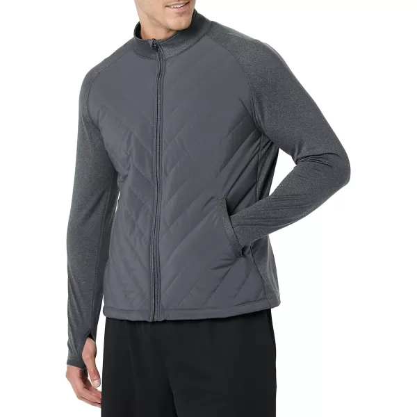 Amazon Essentials Mens Performance Stretch Quilted Active JacketCharcoal