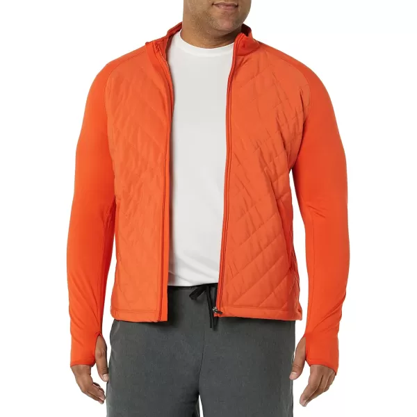 Amazon Essentials Mens Performance Stretch Quilted Active JacketOrange