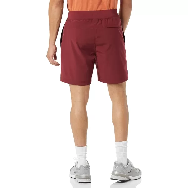 Amazon Essentials Mens Performance Stretch Woven 7 Training ShortBurgundy