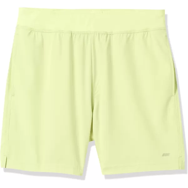 Amazon Essentials Mens Performance Stretch Woven 7 Training ShortLime Green