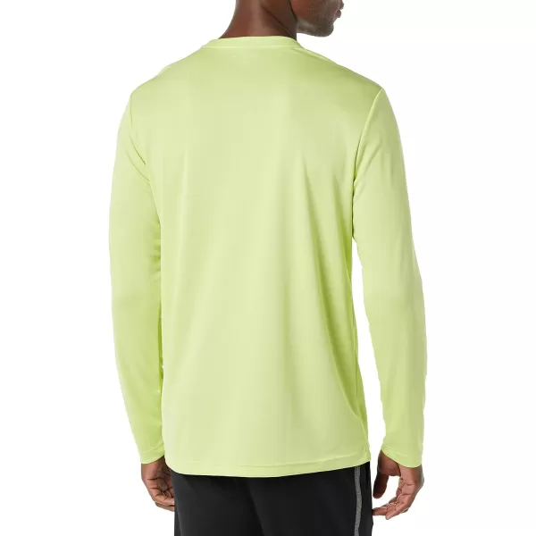 Amazon Essentials Mens Performance Tech LongSleeve TShirtLime Green