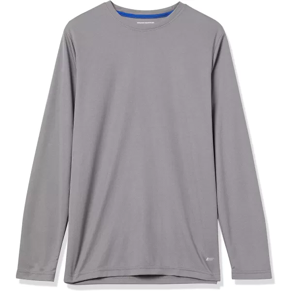 Amazon Essentials Mens Performance Tech LongSleeve TShirtMedium Grey