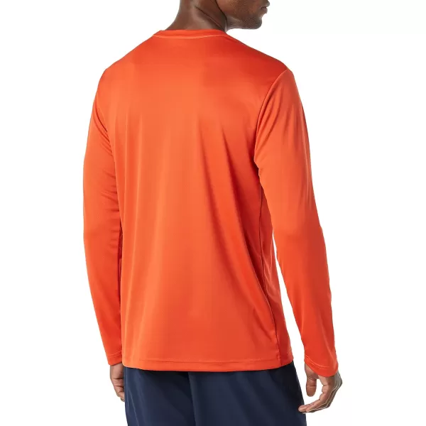 Amazon Essentials Mens Performance Tech LongSleeve TShirtOrange