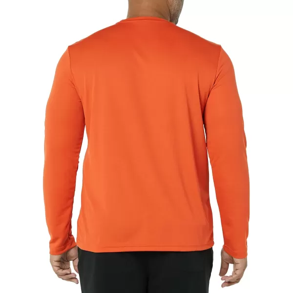 Amazon Essentials Mens Performance Tech LongSleeve TShirtOrange