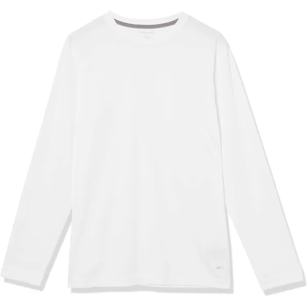 Amazon Essentials Mens Performance Tech LongSleeve TShirtWhite