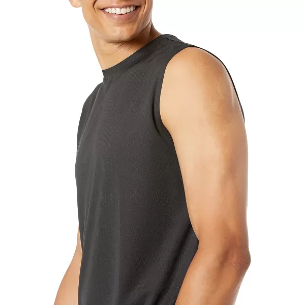 Amazon Essentials Mens Performance Tech Muscle Tank TShirt Pack of 2Black