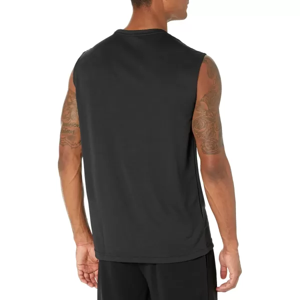 Amazon Essentials Mens Performance Tech Muscle Tank TShirt Pack of 2BlackDark Grey