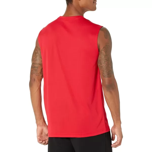 Amazon Essentials Mens Performance Tech Muscle Tank TShirt Pack of 2BlackRed