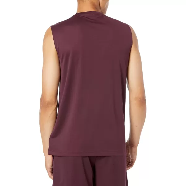 Amazon Essentials Mens Performance Tech Muscle Tank TShirt Pack of 2BurgundyNavy