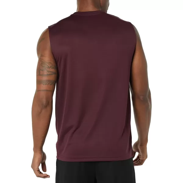 Amazon Essentials Mens Performance Tech Muscle Tank TShirt Pack of 2BurgundyWhite