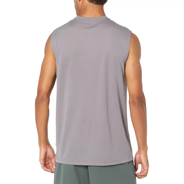 Amazon Essentials Mens Performance Tech Muscle Tank TShirt Pack of 2Medium GreyRoyal Blue