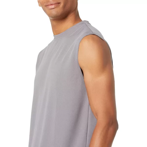 Amazon Essentials Mens Performance Tech Muscle Tank TShirt Pack of 2Medium GreyRoyal Blue