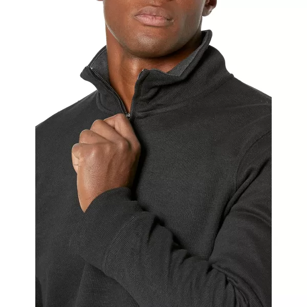 Amazon Essentials Mens QuarterZip French Rib SweaterBlack