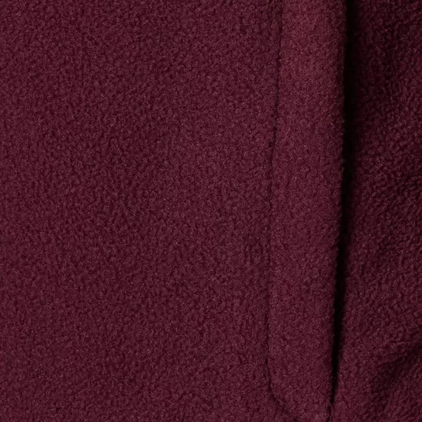 Amazon Essentials Mens QuarterZip Polar Fleece JacketPolyester Burgundy