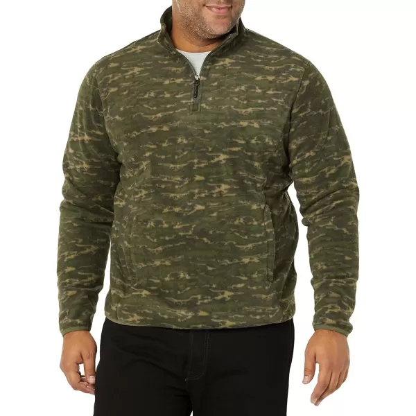 Amazon Essentials Mens QuarterZip Polar Fleece JacketPolyester Camo