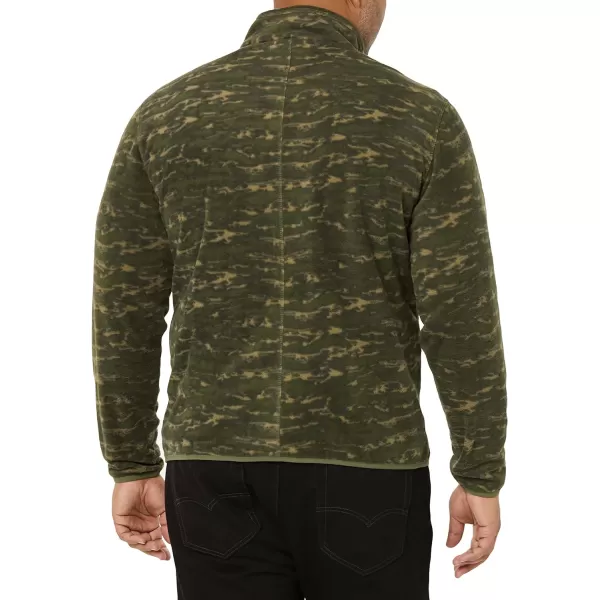 Amazon Essentials Mens QuarterZip Polar Fleece JacketPolyester Camo