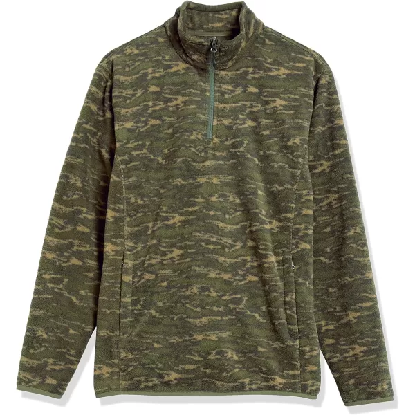 Amazon Essentials Mens QuarterZip Polar Fleece JacketPolyester Camo