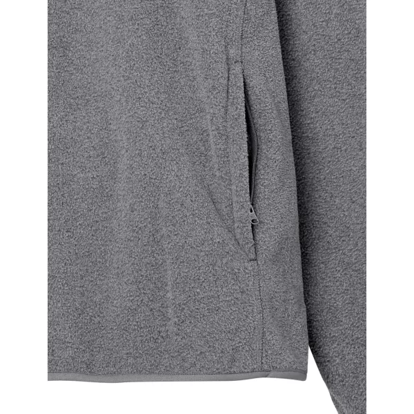 Amazon Essentials Mens QuarterZip Polar Fleece JacketPolyester Charcoal Heather