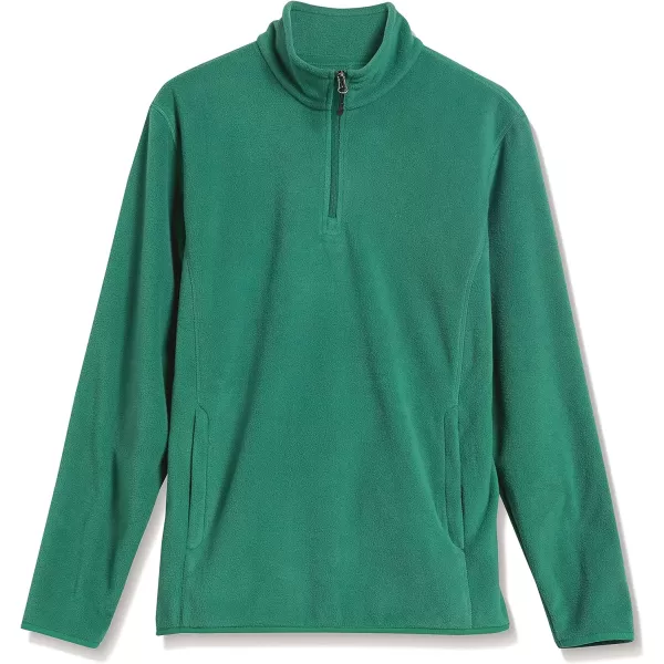 Amazon Essentials Mens QuarterZip Polar Fleece JacketPolyester Dark Green