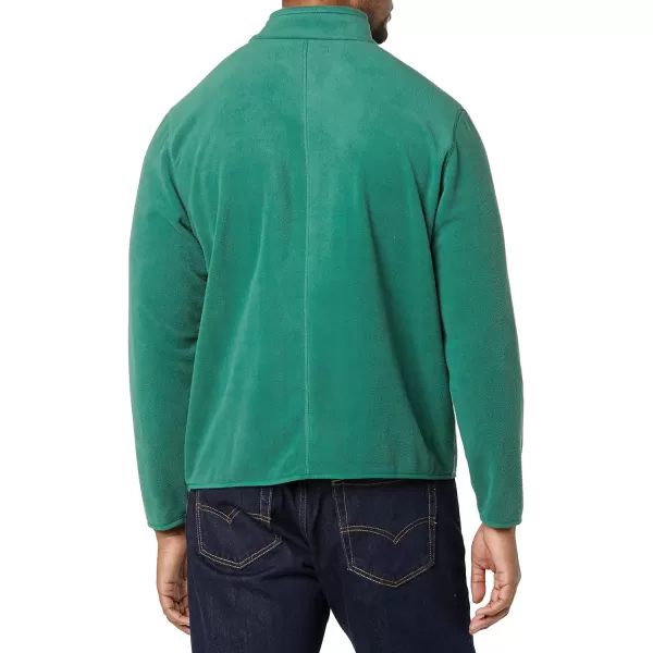 Amazon Essentials Mens QuarterZip Polar Fleece JacketPolyester Dark Green