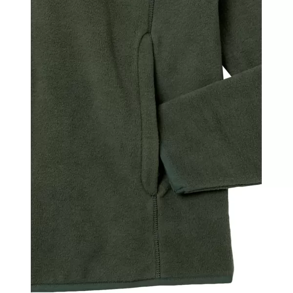 Amazon Essentials Mens QuarterZip Polar Fleece JacketPolyester Forest Green