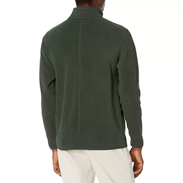 Amazon Essentials Mens QuarterZip Polar Fleece JacketPolyester Forest Green