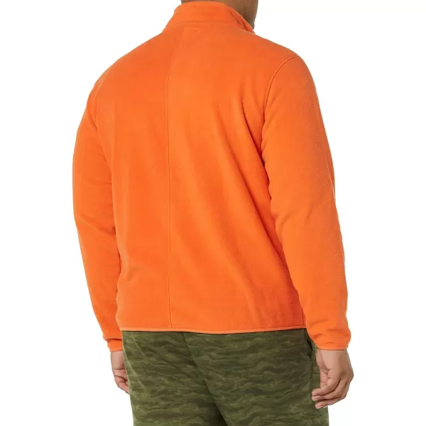 Amazon Essentials Mens QuarterZip Polar Fleece JacketPolyester Orange