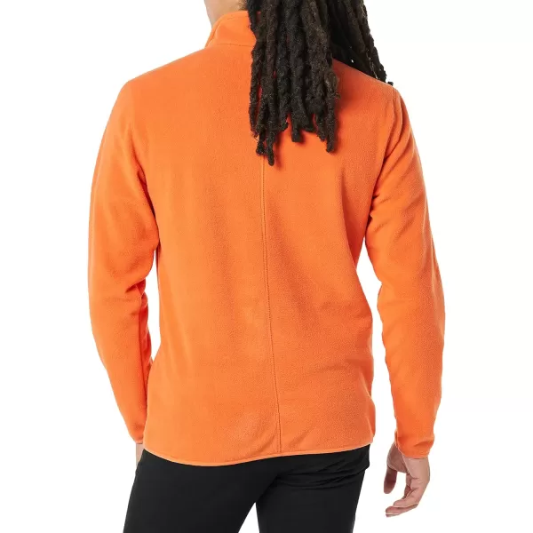 Amazon Essentials Mens QuarterZip Polar Fleece JacketPolyester Orange