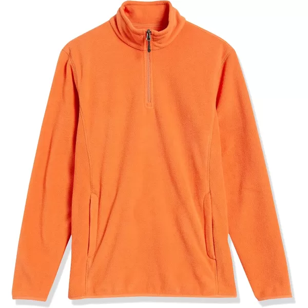 Amazon Essentials Mens QuarterZip Polar Fleece JacketPolyester Orange