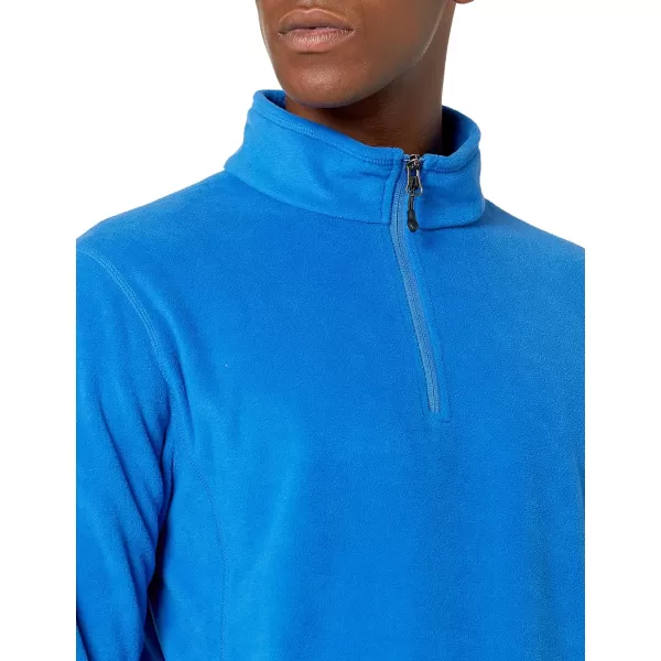 Amazon Essentials Mens QuarterZip Polar Fleece JacketRecycled Polyester Cobalt Blue