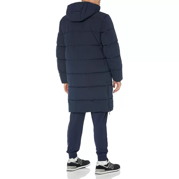Amazon Essentials Mens Recycled Polyester Hooded Long PufferNavy