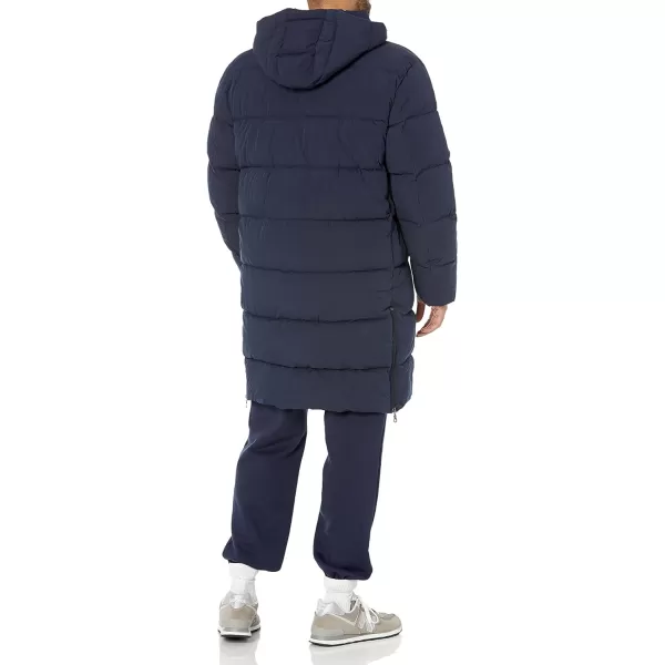 Amazon Essentials Mens Recycled Polyester Hooded Long PufferNavy